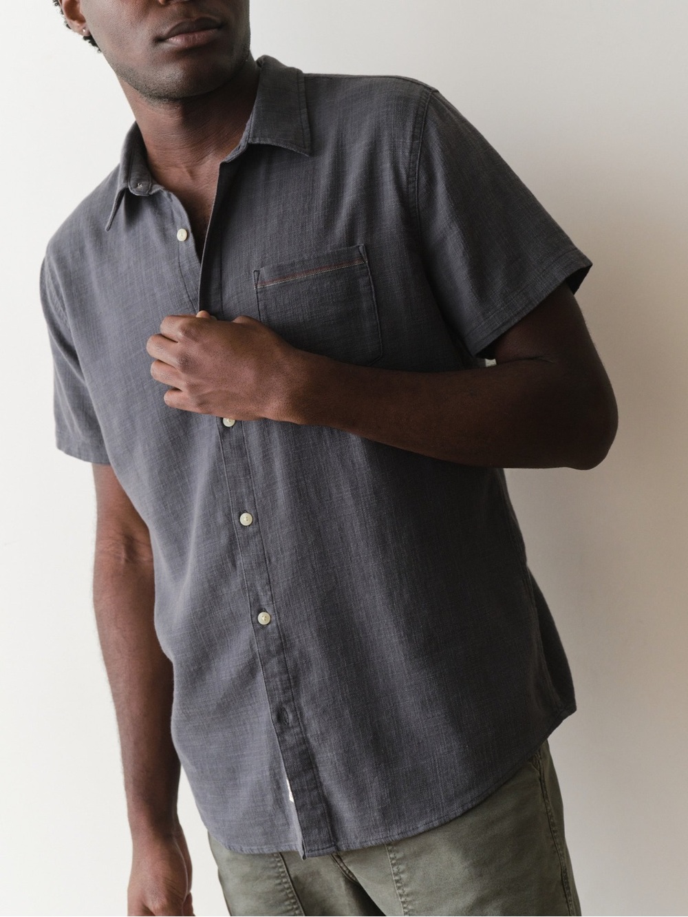 Stretch Selvage Short Sleeve Shirt